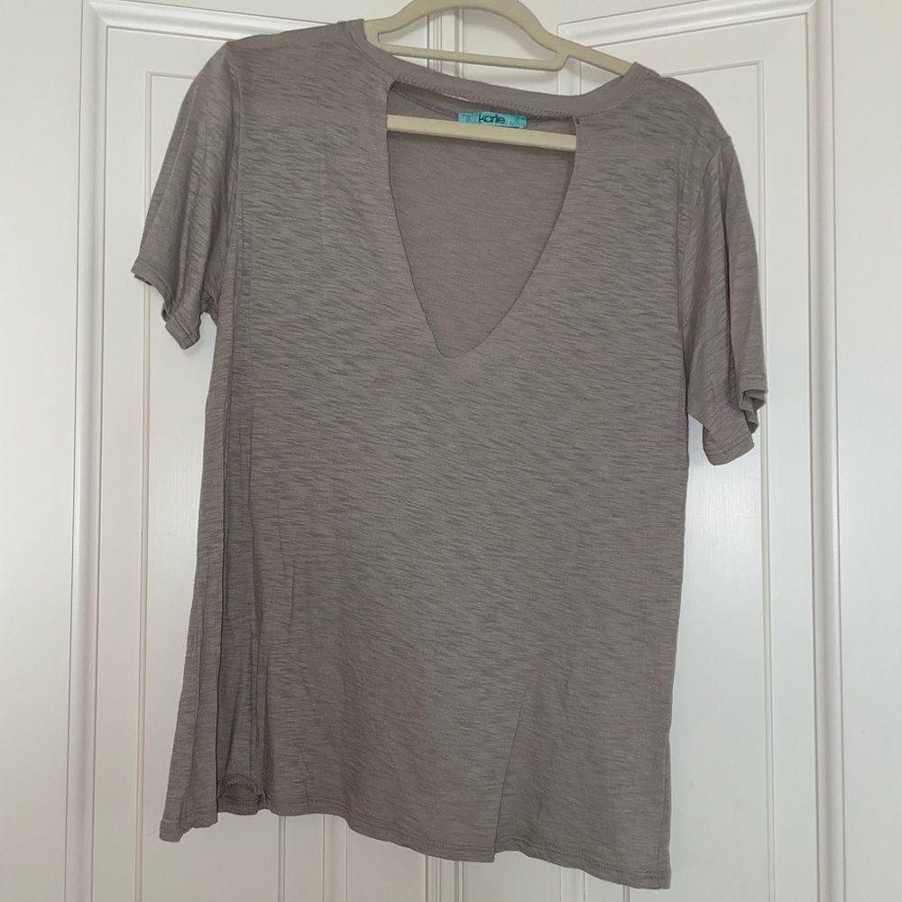 Karlie Tan Cutout Shirt